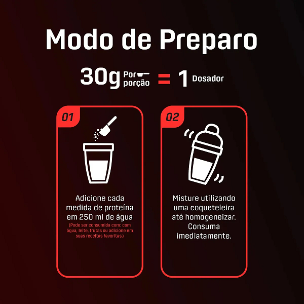 Whey Protein Concentrado DUX 900g Morango Proteína Pura Suplemento Muscular - imagem 3