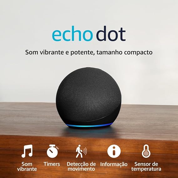 Echo Dot (Geração mais recente) | Smart speaker com Alexa, som vibrante e potente, Wi-Fi e Bluetooth | Cor Preta, com Acesso Antecipado à Alexa+ - imagem 4