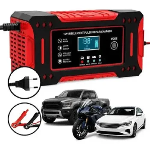 Carregador de bateria 12v 6A inteligente bivolt com lcd- carro e moto - imagem 4