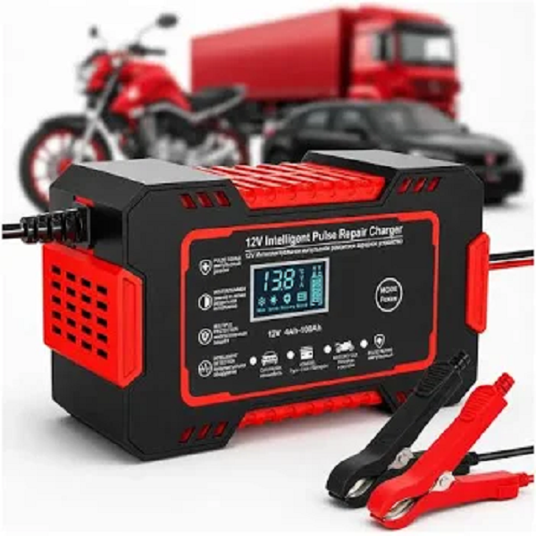 Carregador de bateria 12v 6A inteligente bivolt com lcd- carro e moto - imagem 5