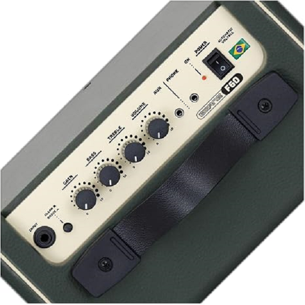 Amplificador Cubo Para Guitarra Borne F60 Verde 15W Bivolt Automático - imagem 3