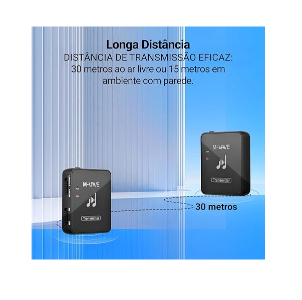 M-VAVE Sistema de Transmissão Sem Fio para Monitor de Ouvido Profissional, 2.4GHz, 30m Alcance, Latência <12ms, Áudio 24bit/48KHz, Mono/Stereo, 7h Bateria, Ideal para Músicos, Podcast, Igreja
Marca: M-VAVE - imagem 7