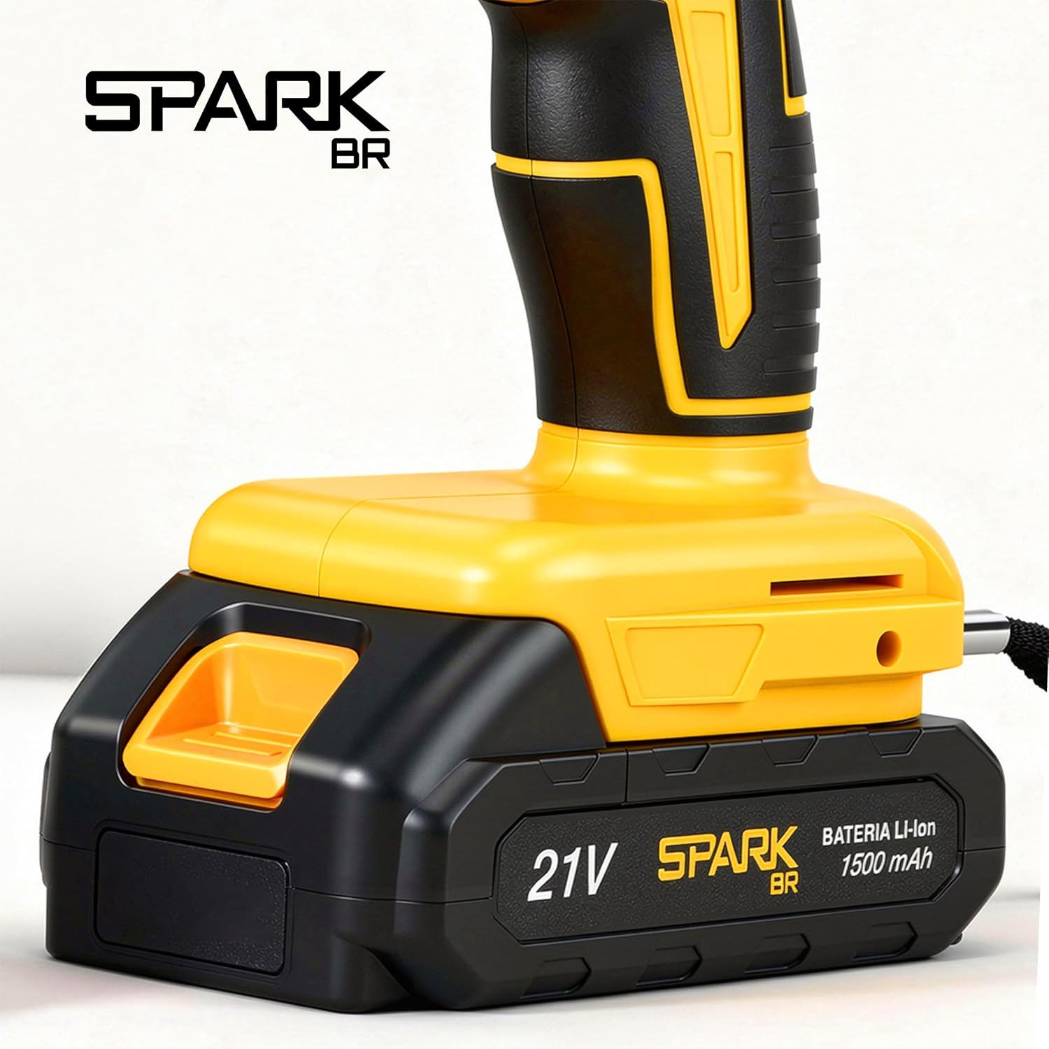 Parafusadeira Furadeira Impacti 21V SparkBR com 26 Acessórios + 2 Baterias Recarregável, Maleta de Transporte, Kit Completo LED, Eixo Flexível 2 Níveis - imagem 4