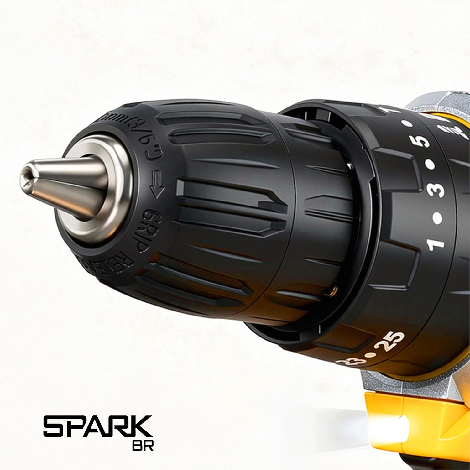 Parafusadeira Furadeira Impacti 21V SparkBR com 26 Acessórios + 2 Baterias Recarregável, Maleta de Transporte, Kit Completo LED, Eixo Flexível 2 Níveis - imagem 7