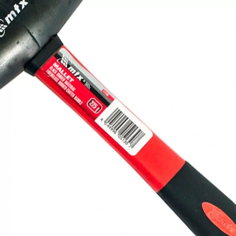 Martelo De Borracha Preta 50 Mm 225 G Cabo Fibra De Vidro - imagem 3