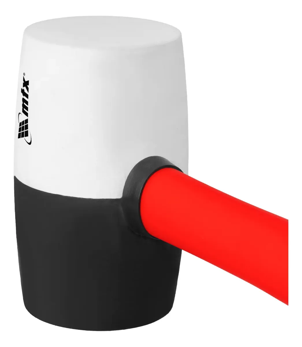 Martelo De Borracha Preta Branca 60mm 450 G Cabo Fibra Vidro - imagem 4