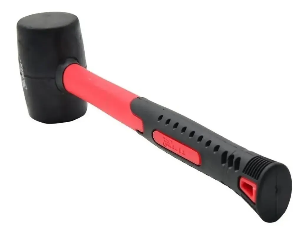 Martelo De Borracha Preta 50 Mm 225 G Cabo Fibra De Vidro - imagem 5