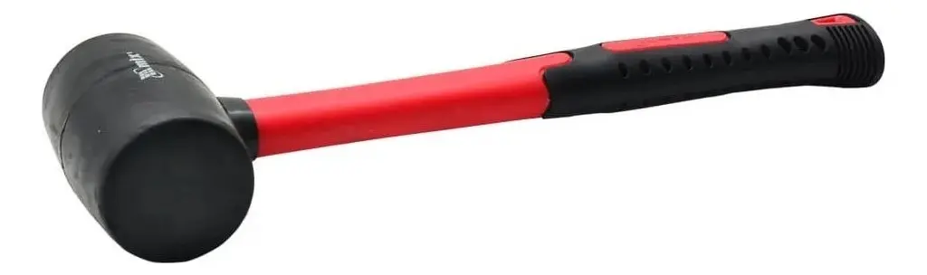Martelo De Borracha Preta 50 Mm 225 G Cabo Fibra De Vidro - imagem 7