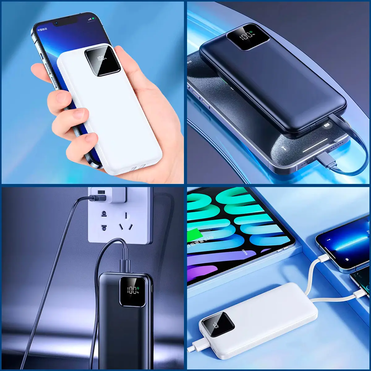 Carregador Portátil Power Bank Turbo 20000mah 22.5w universal para iphone samsung motorola xiaomi Com Display Digital DTimp - imagem 6
