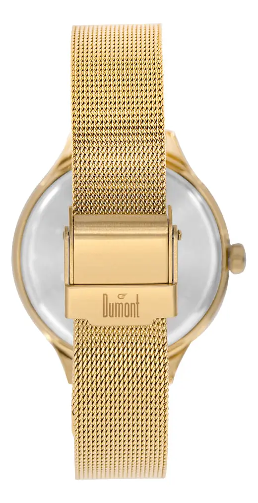 Kit Relógio Feminino Dumont Dourado - Du2035mon/k4x Fundo Champagne - imagem 5