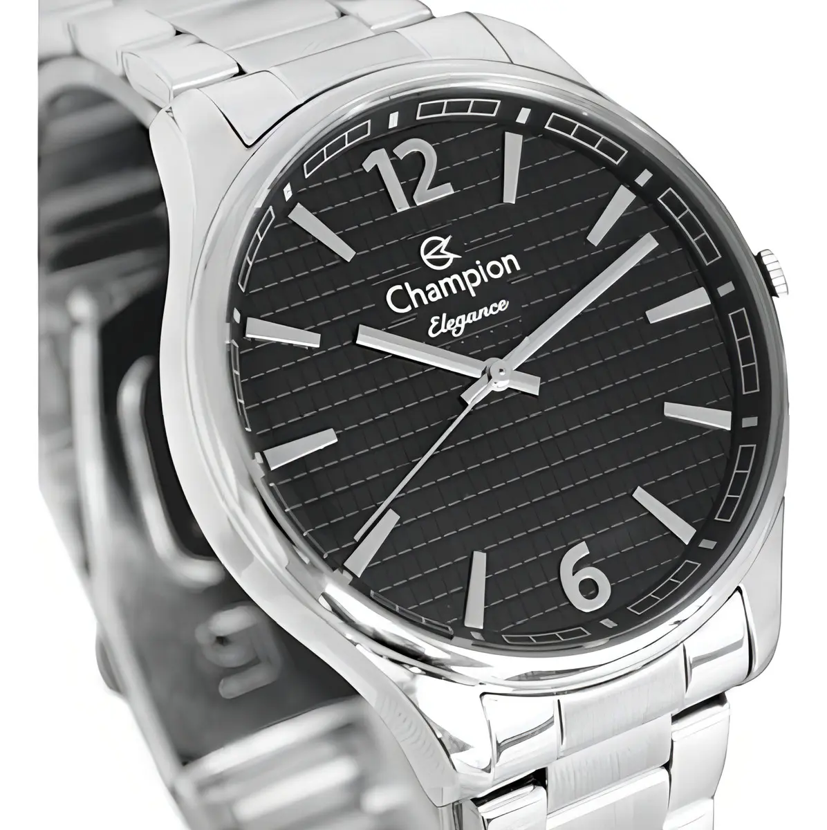 Relógio Masculino Champion CN27670T Cor da Correia Prateado com Fundo Preto Prova D´Agua 50 Metros Minimalista - imagem 5