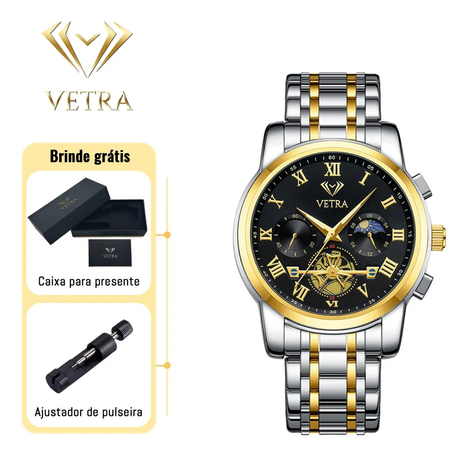 Vetra Relógio Masculino Social Relogio Quartz Original 2859 - imagem 7