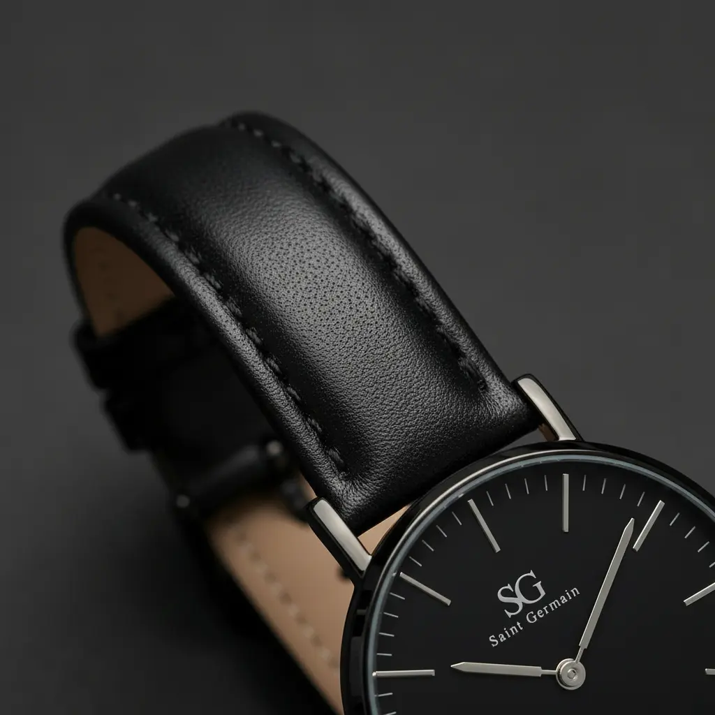 Relógio Masculino Saint Germain Murray Full Black de Couro Sintético Preto - imagem 7