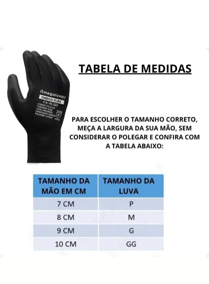 24 Prs Luva Epi Tatil Mecânico Segurança Manutenção Geral - imagem 7