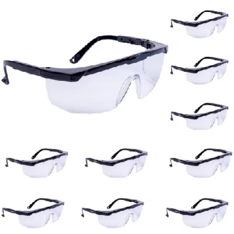 10 Oculos De Proteção Rj Incolor Transparente C/ Epi - imagem 2