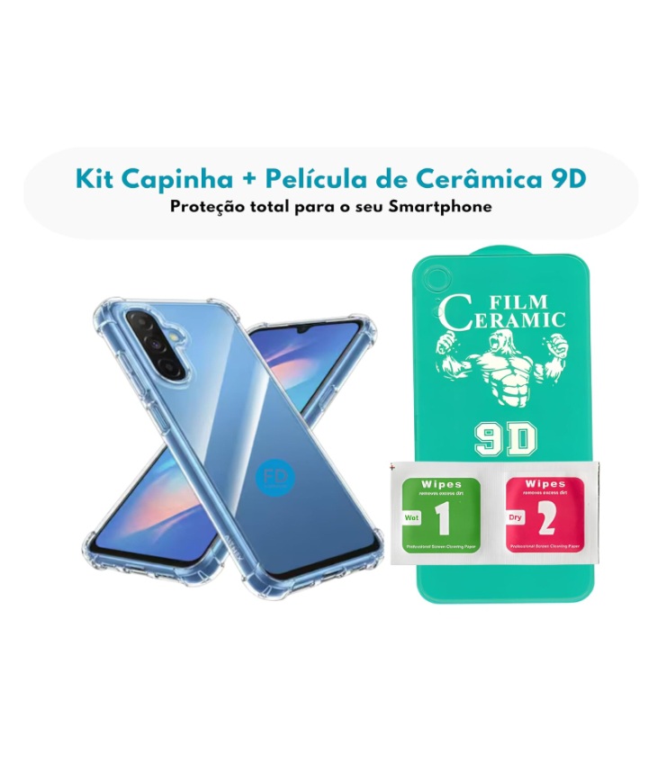 Kit Capa para Galaxy A17 Anti Impacto Transparente + Película – FD. - imagem 6