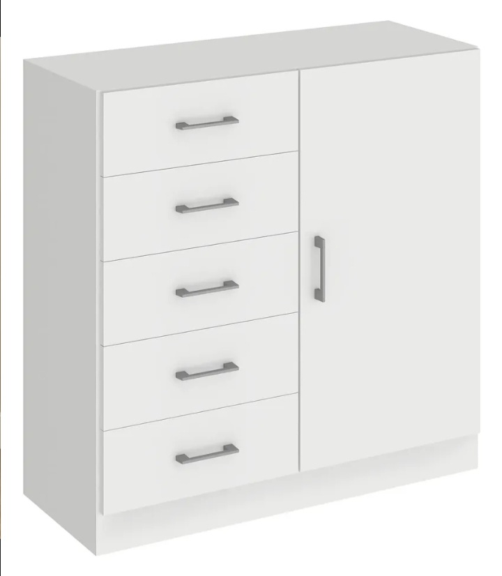 Cômoda 5 Gavetas 1 Porta Organizadora Quarto Casal/solteiro - imagem 2