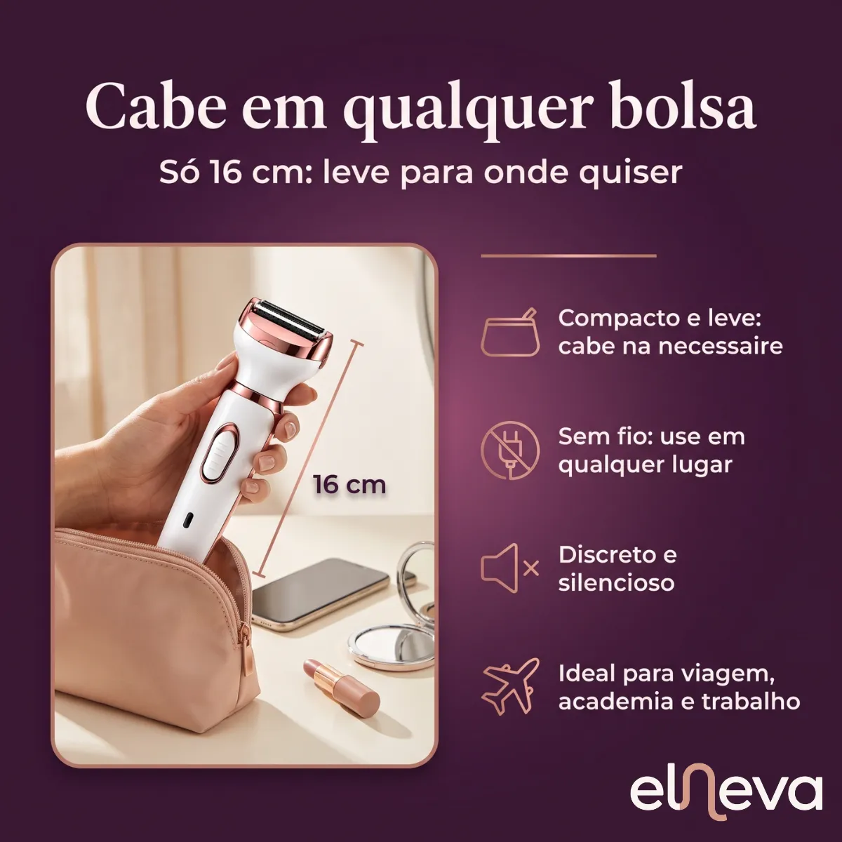 Depilador Eletrico Feminino 4 Em 1 Maquina Aparador Intimo - imagem 6