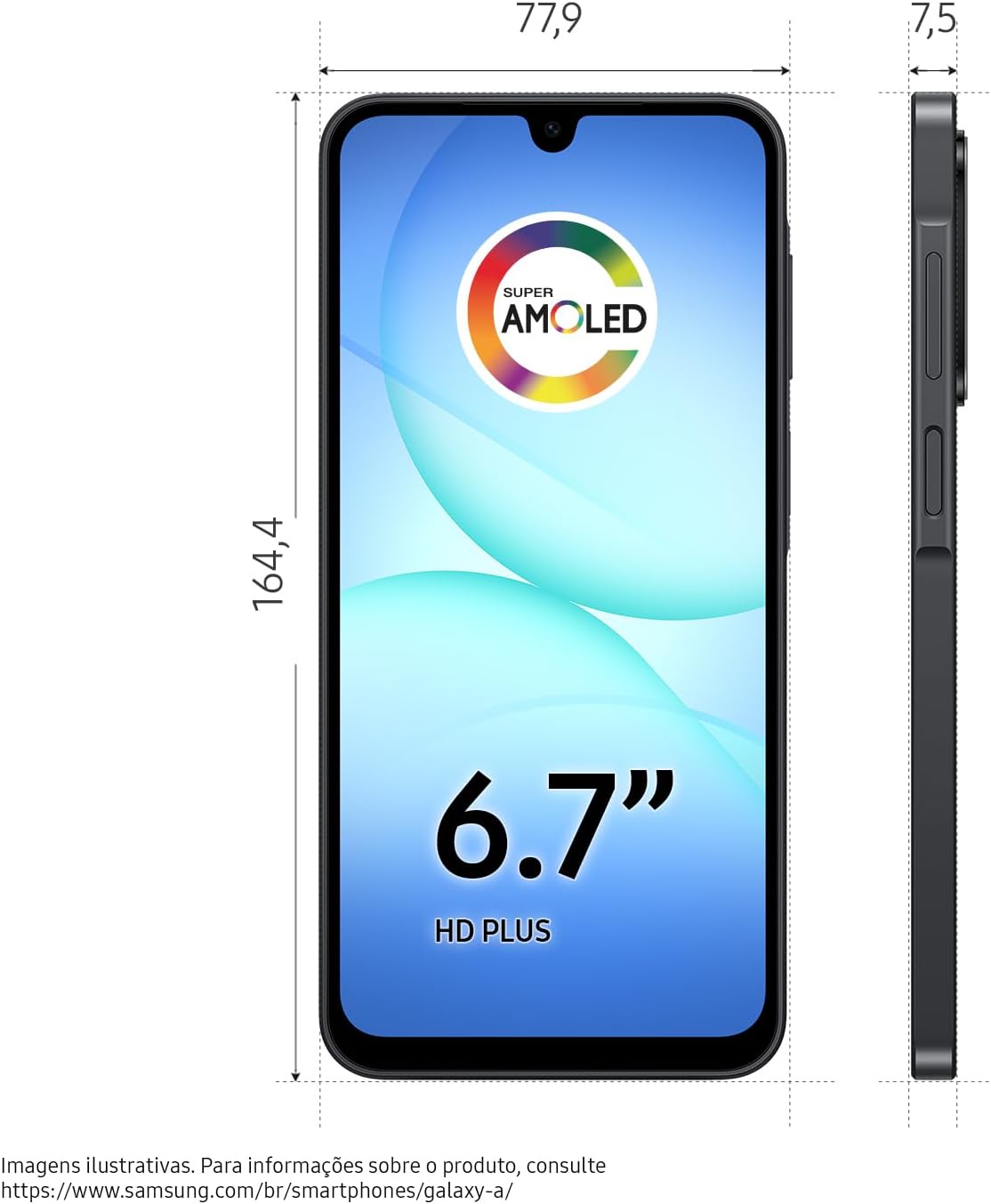 Celular Samsung Galaxy A17, 128GB, 4GB, 50MP Tela 6.7", IP54 - Preto - imagem 2